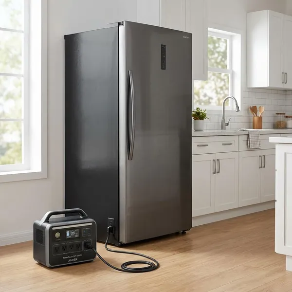 How long can a solar generator run a refrigerator?