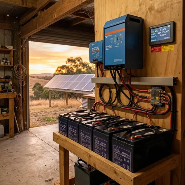 How do you install an off-grid solar battery?