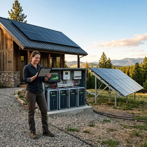 Which battery is best for an off-grid solar package?