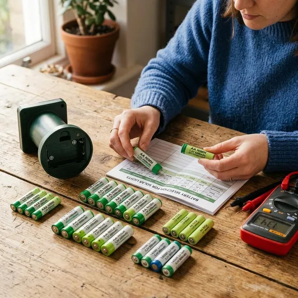 Which rechargeable batteries work for solar lights?