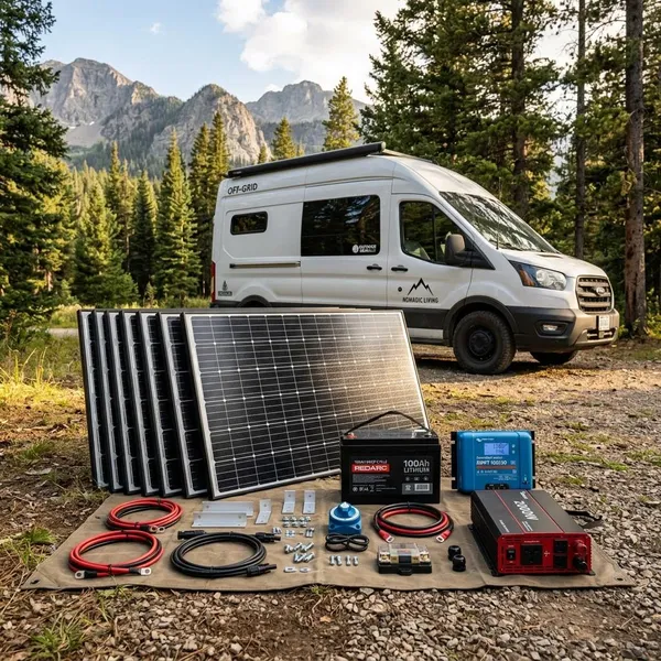 best rv solar panel kit with battery and inverter