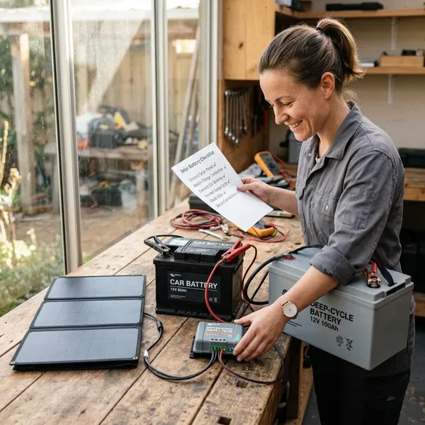 How do you use a solar battery charger safely?