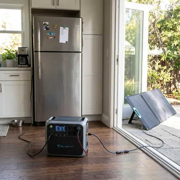 How long can a solar generator run a refrigerator?