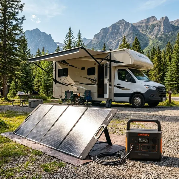 What can a solar generator run in an RV?