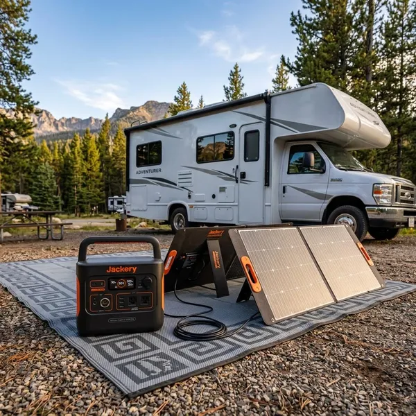 How do you recharge an RV solar generator?
