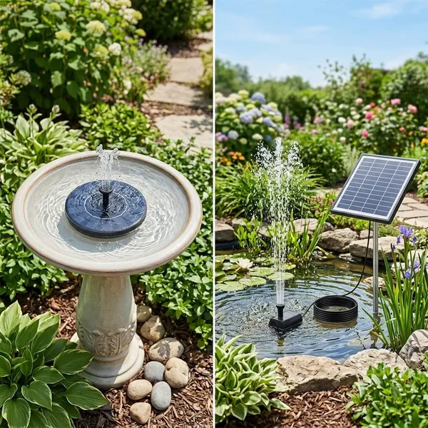 What features matter in a solar fountain pump?