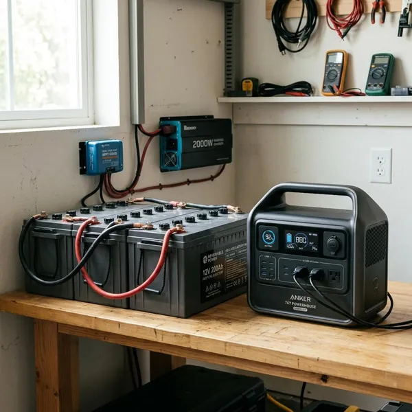 deep cycle battery vs power station