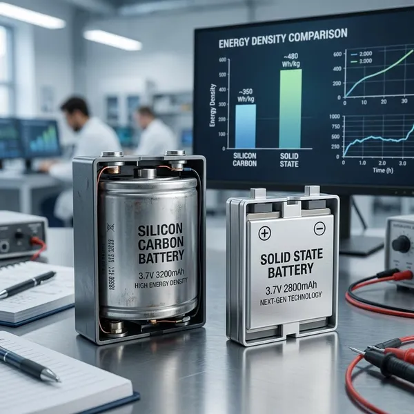 silicon carbon battery vs solid state battery